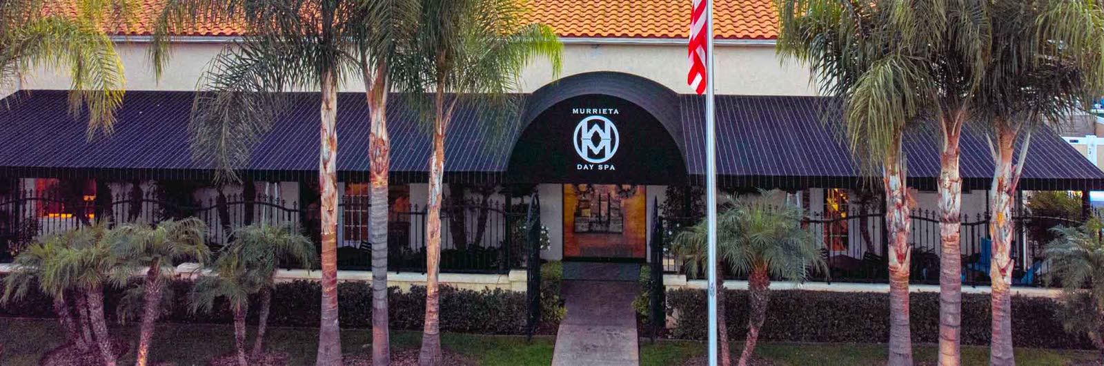 The Murrieta Day Spa grounds and storefront from above