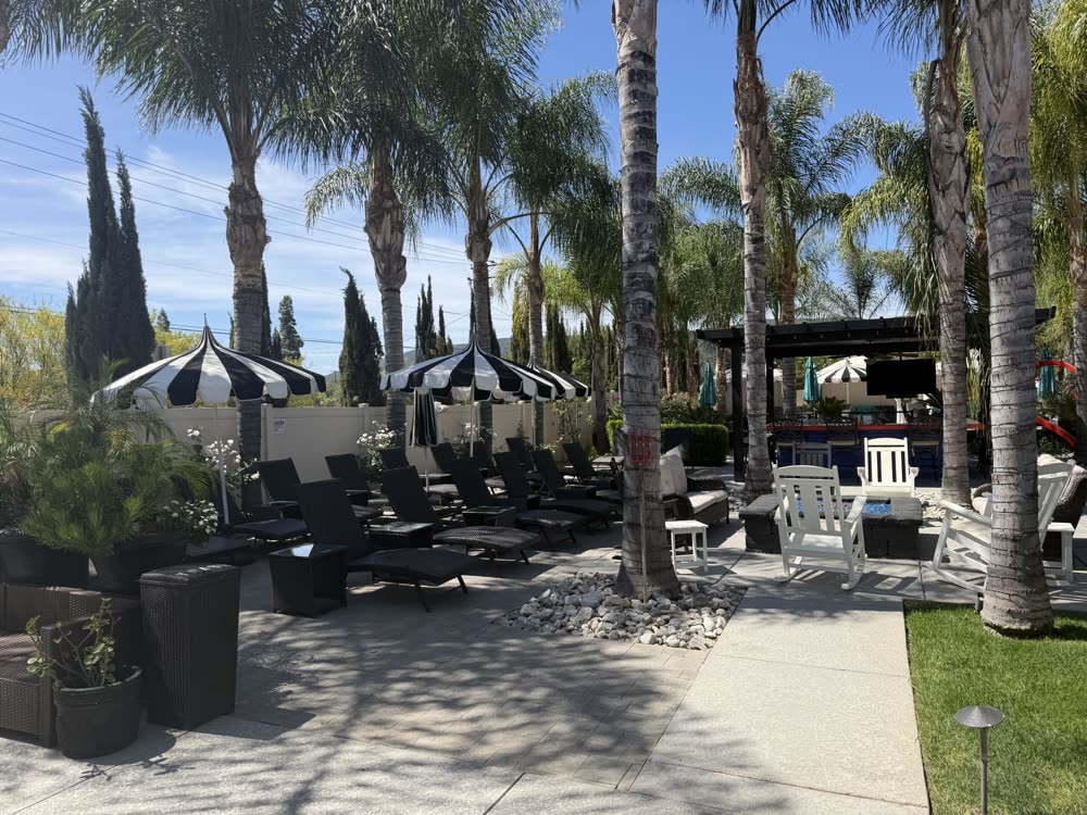 Outdoor daybeds on the patio