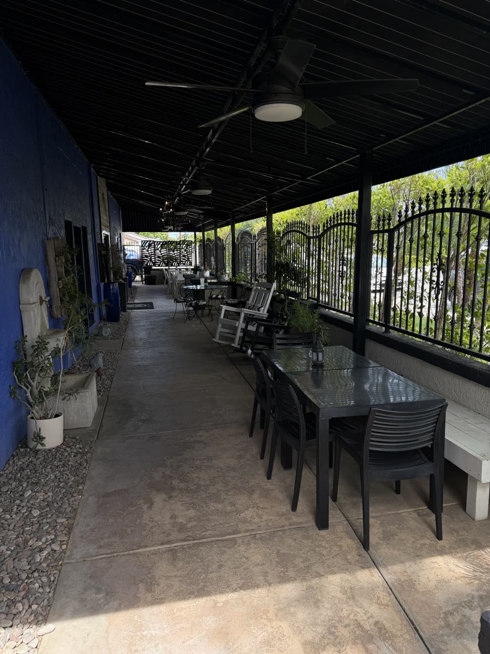 The front patio